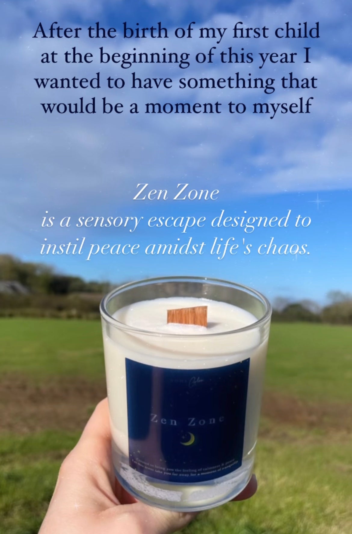 Zen Zone - crackling wood wick candle